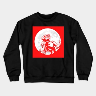 Red Wolf Moon Crewneck Sweatshirt